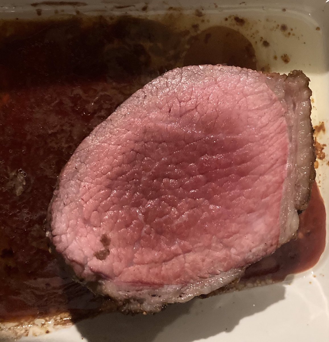 metalmonastery's tweet photo. BOOM! #chef #eyeofround #midrare I disagree with submersion technique, and will always only pan-roast, grill, sear, bury and braise. These are my core principles, and I can never veer. #fuckallyalluntrainedbitches https://t.co/YaH2quj0Ki