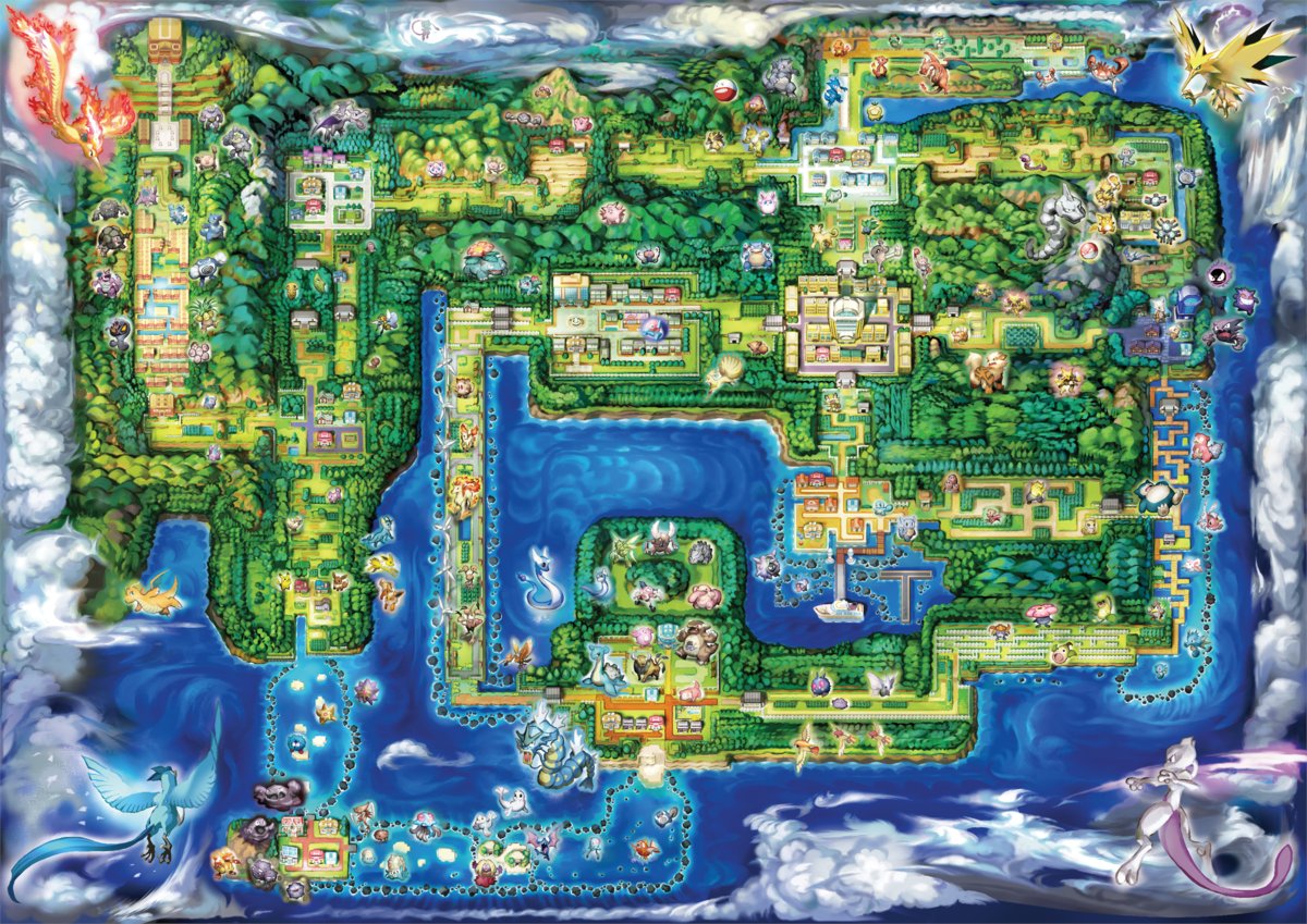 - As pointed out by  @SantiagoCasale, this map resembles the original Gen 1 layout of Kanto. I really wish we had a more accurate one, instead of the video-gamey level-designy one that we got. https://twitter.com/SantiagoC...