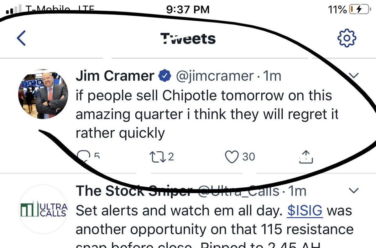 SaluteSiir's tweet image. @jimcramer must have swung something... earnings swings have you up at night sending tweets like this.. I know them when i read them 😈 I rather sleep at night and play the  session #Traderthoughts