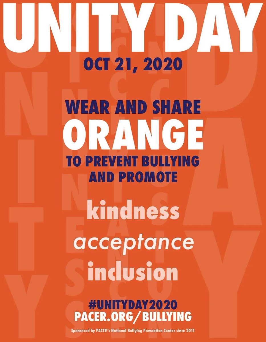 LongCaneMiddle's tweet photo. Tomorrow is an important day!  Wear ORANGE to show your support for the prevention of bullying and the sharing of kindness!  🧡🧡🧡 #wearorange #UnityDay #UnityDay2020 #bullyingprevention @troupcountysch1 https://t.co/pW62syrTpI
