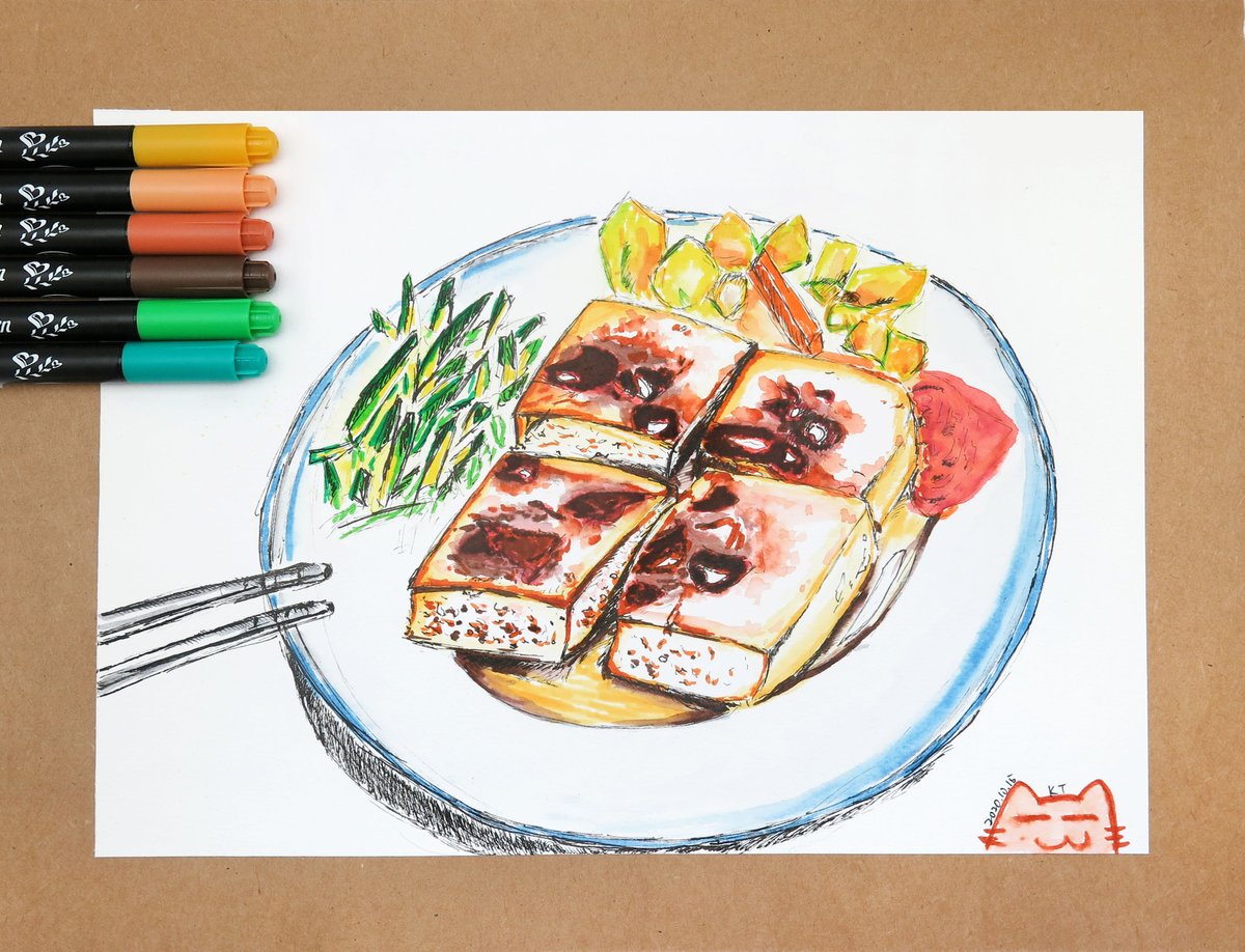 SolritaArt's tweet photo. The second bullet journal lesson by @Waitotobe !
We've drawn plenty of Taiwanese food by using
SOLRITA's fineliner and water-based markers.
The most attractive food should be STINKY TOFU!
.
#watercolur #colourmarker #art #illustration #artwork #drawing #taiwan #foodie #stinkytofu https://t.co/jAn2lAUMID