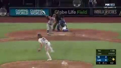 Brandon Lowe 2
LA Dodgers 0
#Rays offense coming alive in game 2. #worldseries https://t.co/6F2qrF1Tif