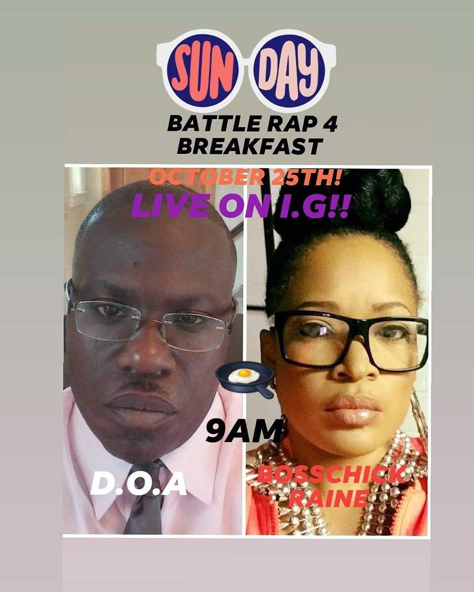 THIS SUNDAY, OCTOBER 25TH!! WITH <a href="/ArchieDread/">DA KONTROL ROOM</a> AND @BossChickRAINE ON I.G!! <a href="/9AM/">9AM NEWS</a>!! LET'S GO!! <a href="/humble_gz/">Partners Of DA KONTROL ROOM</a> @CarterYasmina <a href="/roc_carter/">Roc Carter partners of Da Kontrol Room</a> <a href="/AxceVagas/">The Humanoid Superboy</a> @Bull_AfterDark <a href="/mz_va_finest/">Mz VA</a> <a href="/MzNewYorkOne/">SheLovesBattleRap</a> <a href="/IKEPTHEGOD1/">IKE P THE G.O.D. #CHEATCODE</a> <a href="/tee_y215/">Tee-y</a> <a href="/jaguarwright/">jaguarwright</a> <a href="/pritty_money/">PrittyMoney</a> @_eccentrics01e_ @UNDERGROUNDNY1