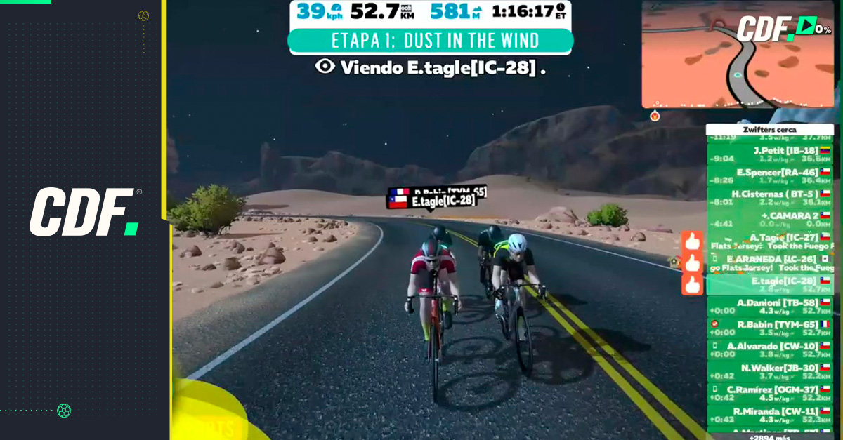 🚴🔥📲🖥️ Ironcycling se adueñó de la primera jornada del Tour por Chile eSports 2020 cdf.cl/polideportivo/…