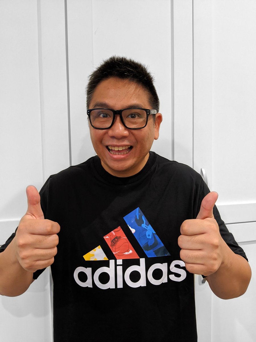 _slickrick's tweet photo. Two icons in vision & celebrating creativity for the world to see! I’m wearing the #MadeInMNL collab of @adidasph x #Quiccs, The first Filipino designed T-shirt of #adidas! Truly #MadeForTheWorld! Order yours today via the adidas app!The shirt will also be in stores tomorrow! https://t.co/UGApHgyO2V