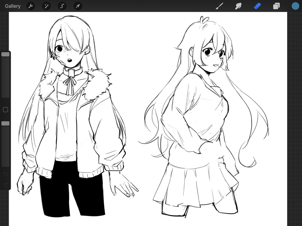 wip i found scrolling thru my procreate gallery :^) still kinda like it but will i ever finish it? naa 