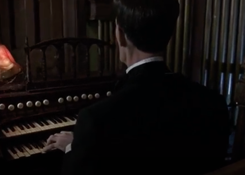 Starts with the haunting rendition of the Addams family theme on the organ. This isn't your father's Addams Family theme, MC Hammer couldn't touch this.