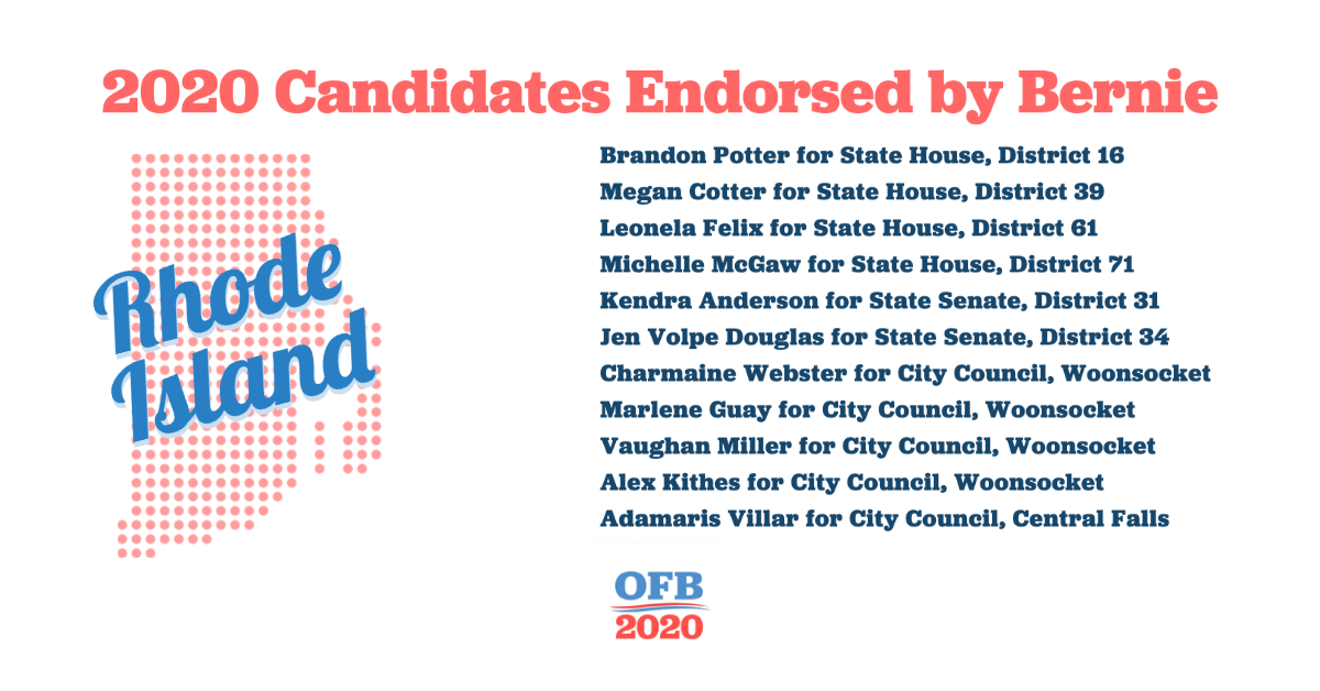 Rhode Island Candidates Endorsed by Bernie 2020
#Elections2020 #vote