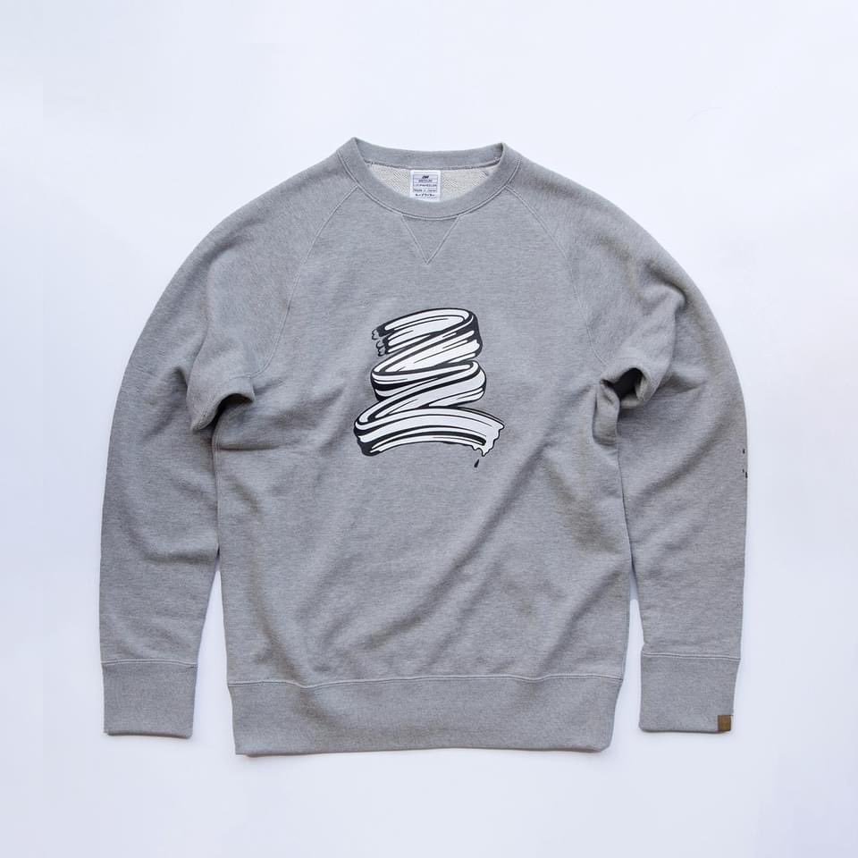 ループウィラー グルーヴィジョンズ スウェットマフラー 灰色水色 未