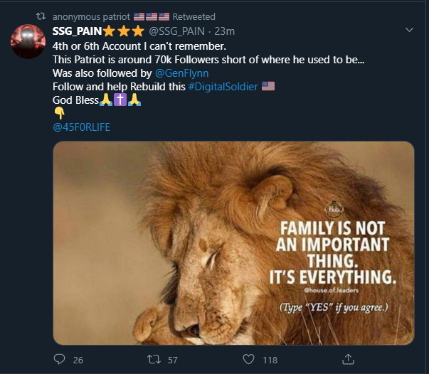 58. SSG Signal Boosts a poor guy who only has 12K followers on his latest ban evasion account.