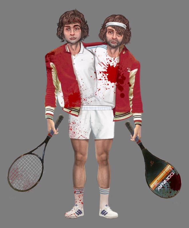 Case80s's tweet photo. Game, set, machete!

The conjoined twins were bullied and humiliated... Now justice will be served! 

BLOODY SERVICE is a dark coming-of-age slasher FMV Visual Novel with gruesome deaths and clever one-liners related to tennis.

Wishlist on Steam: https://t.co/LaHVdYtKJK

#horror https://t.co/11xw2VgcHc