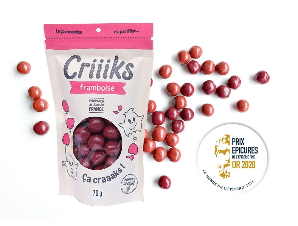 RÉCOMPENSE // Les "Criiiks Framboise" de @ThierryCourt  - Les petits bonheurs décrochent "L’Épicure d'Or 2020", dans la catégorie Confiserie !

#petitsbonheurs #snacking #neoartisanat #retail #prix