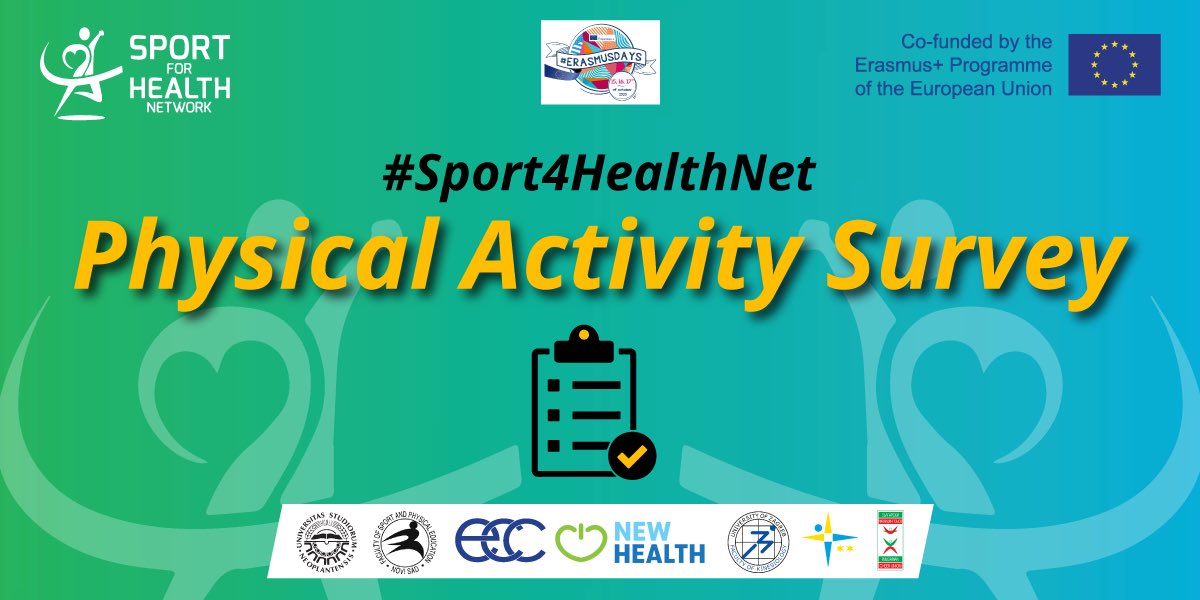 Neem even de tijd en klik op volgende link om de enquête in te vullen naar de fysieke activiteiten: https://t.co/pilLikxyf7
#Enquête #Nederlands #Sport4HealthNet https://t.co/m3ZoikSgW4