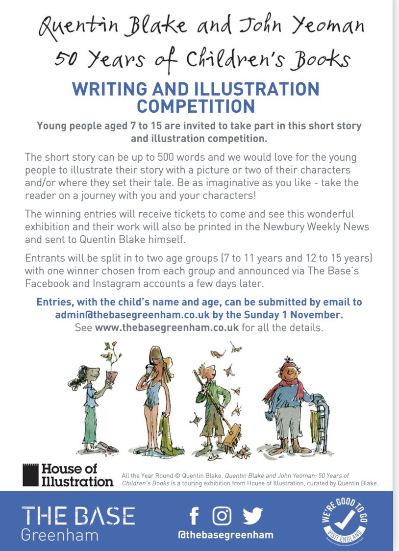 Calling all Crosfields children aged 7-13! Enter this fun writing and illustration competition celebrating 50 years of Quentin Blake and John Yeoman books. Closing date: Sunday 1st November @CrosfieldsJS @CrosfieldsMID @CrosfieldsNews @CrosfieldsED @CrosfieldsWB @thebasegreenham