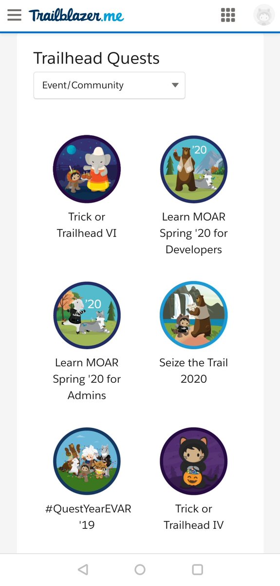 sankusha_ds's tweet photo. Gotmine #TrickOrTrailhead IV and VI Halloween 🎃 badge!
@trailhead https://t.co/QWBEStFhWA