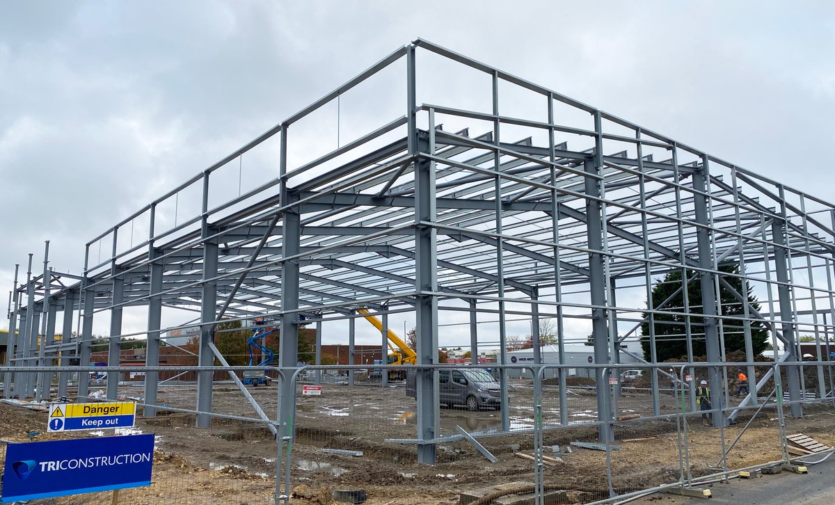 Another steel frame nearly complete. This is <a href="/Wickes/">WICKES</a> in Sunderland, coming along nicely.  Working with <a href="/tricon333/">Tri Construction</a> <a href="/uklandestates/">UK Land Estates</a>  <a href="/FaulknerBrowns/">FaulknerBrowns</a>