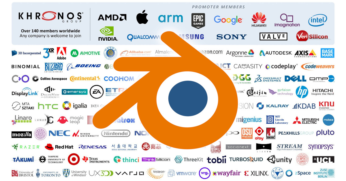 theCGchannel's tweet photo. The Blender Foundation has joined open standards body @thekhronosgroup. Its Associate Membership gives it more influence over the development of graphics standards important to #Blender3D, like #OpenCL, #OpenXR and #Vullkan
https://t.co/Zn8ZSQad9X https://t.co/F8phbT5Sir