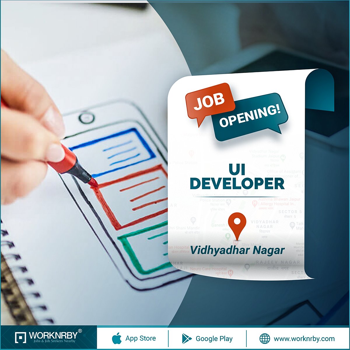 worknrby's tweet photo. Explore UI Developer Analyst openings in your desired locations in #Jaipur right away! Download the #Worknrby App.
#Android: https://t.co/LCQxKm6m7A
#Apple: https://t.co/Egs0vMorI0
#JaipurJob #JobsAtWorknrby #JobsInJaipur #FindAJob #JobVacancies #JobOpening #WorkFromHomeJob https://t.co/gsRjAJQ03H
