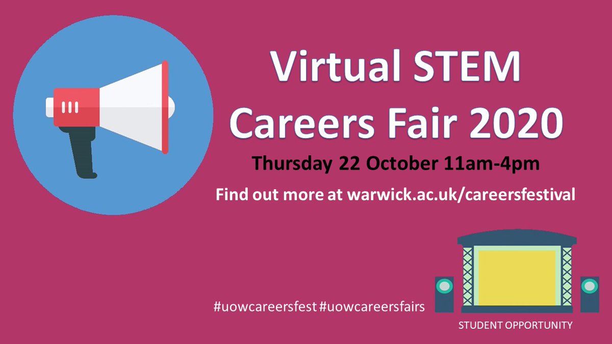 Virtually come along to the STEM Careers Fair taking place TODAY! Find out how to attend and download the app now https://t.co/HSTFHHYKHt
#uowcareersfest #uowcareersfairs #uowstemfactory https://t.co/57vWcDMcmJ