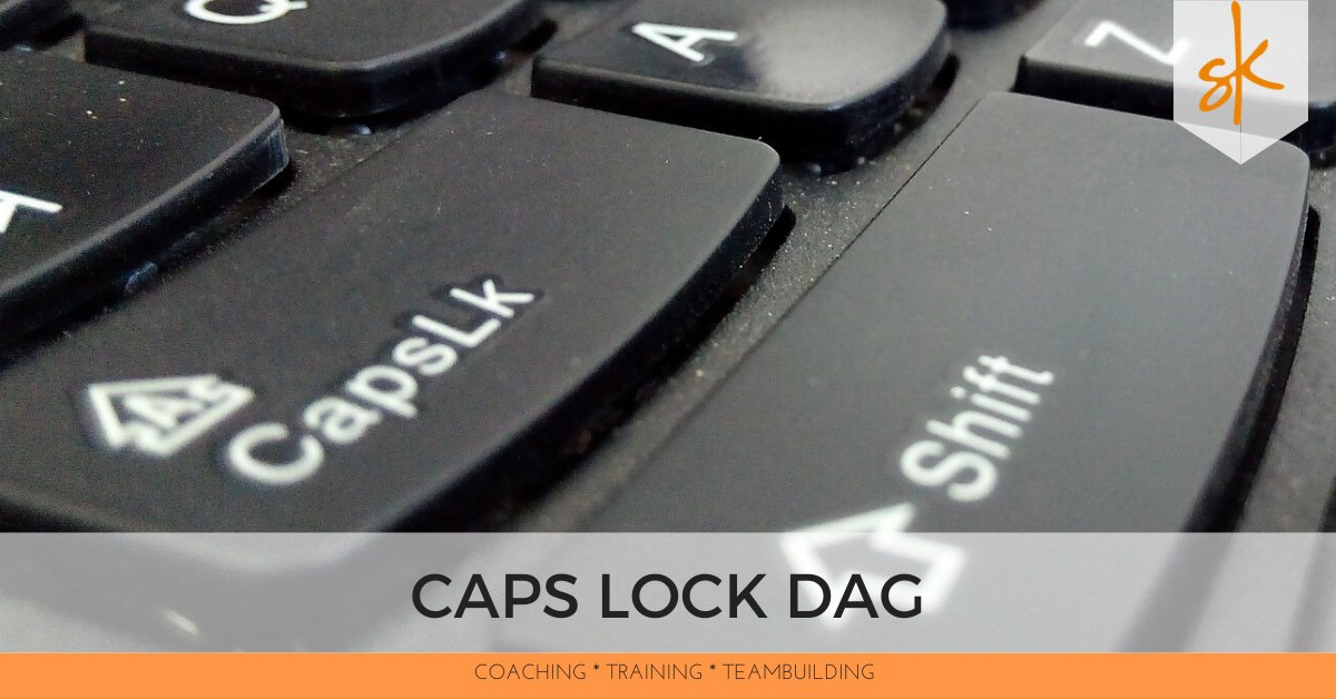 HET IS VANDAAG CAPSLOCK DAG. PERSOONLIJK VINDEN WIJ HET EEN BEETJE SCHREEUWERIG #CAPSLOCKDAY #CAPSLOCK
