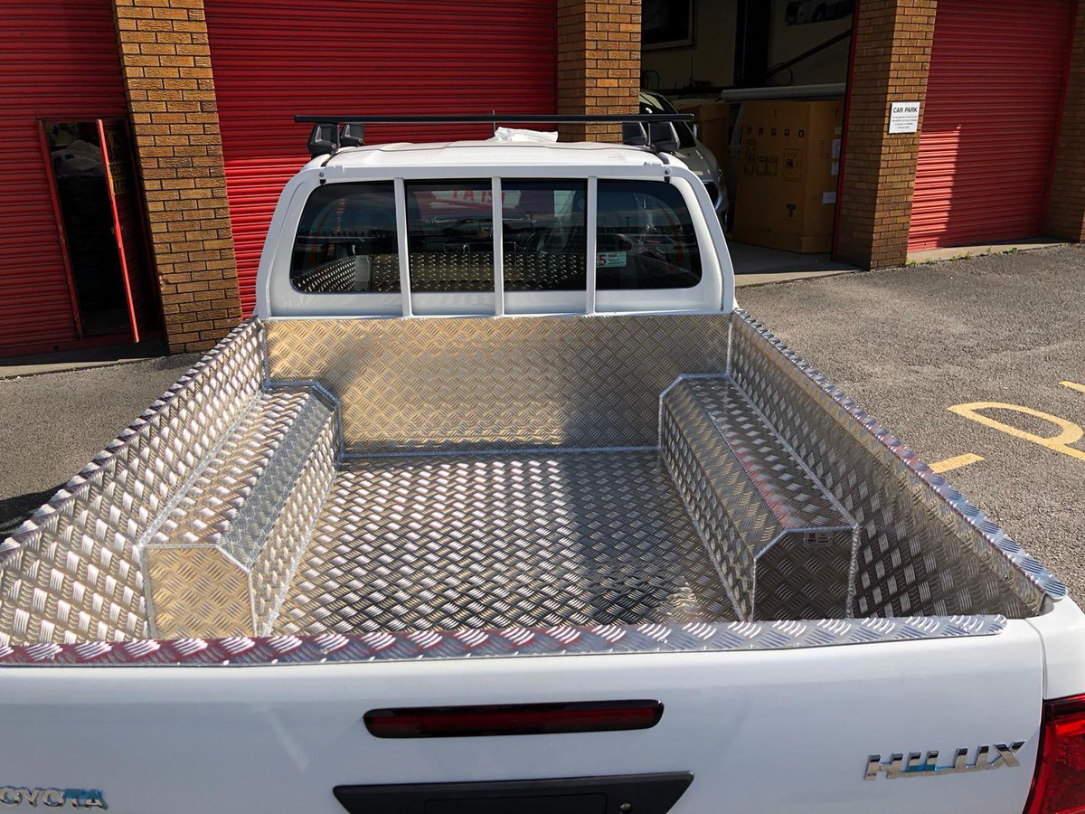 Make the most of your vehicle with our vehicle accessory options - #chequeredplateliner Toyota Hilux #4x4 #aftermarket #derby