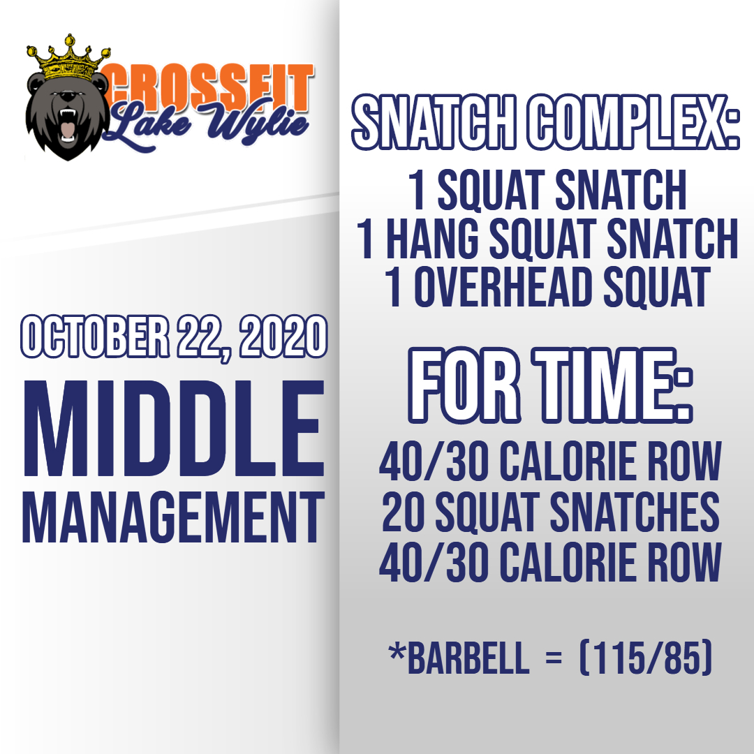 CrossFitLKW's tweet photo. We'll start by working a "heavy" 3-rep complex and follow that up with a sprint that includes a set of moderate weight squat snatches between two rows. #workout #crossfit #squatsnatch #fitness #getstronger #loseweight #strongereveryday #crossfitlakewylie #lakewyliesc https://t.co/YpMdd09cwi