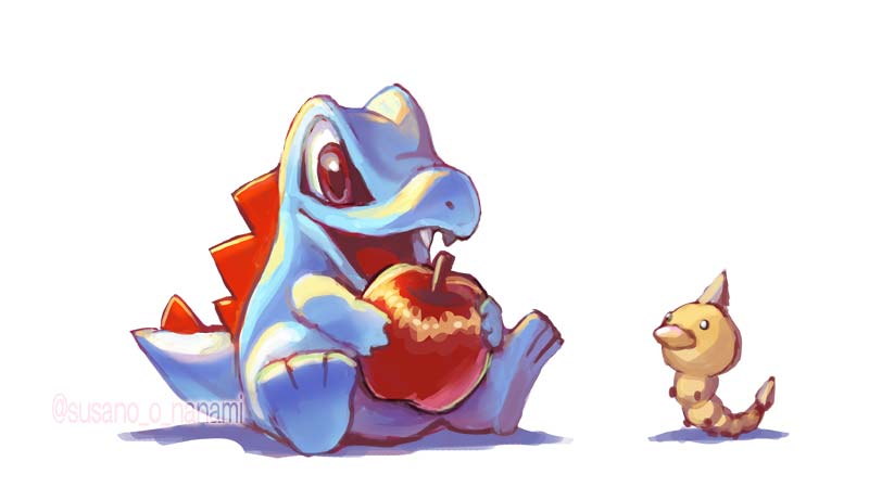 ポケモン「#ポケモン版深夜の真剣お絵描き60分一本勝負 
#ワニノコ #totodile 」|すさノお@イラストとゲームとポケモンのイラスト