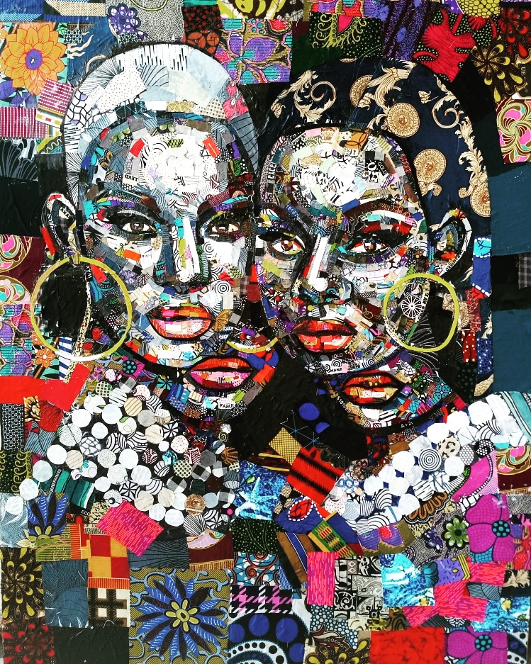 Faithfulartng's tweet photo. Hello twitter 
This is my paintings made from waste fabric 
Pls rt https://t.co/NvAmxxXZ4n