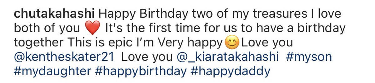 Daddy Chu’s birthday post for Kenan and Kiara’s birthdays. This is, indeed, fatherly love.

IG: chutakahashi
instagram.com/p/CGofRZ_DUQF/…

KIARA AlluringAt23