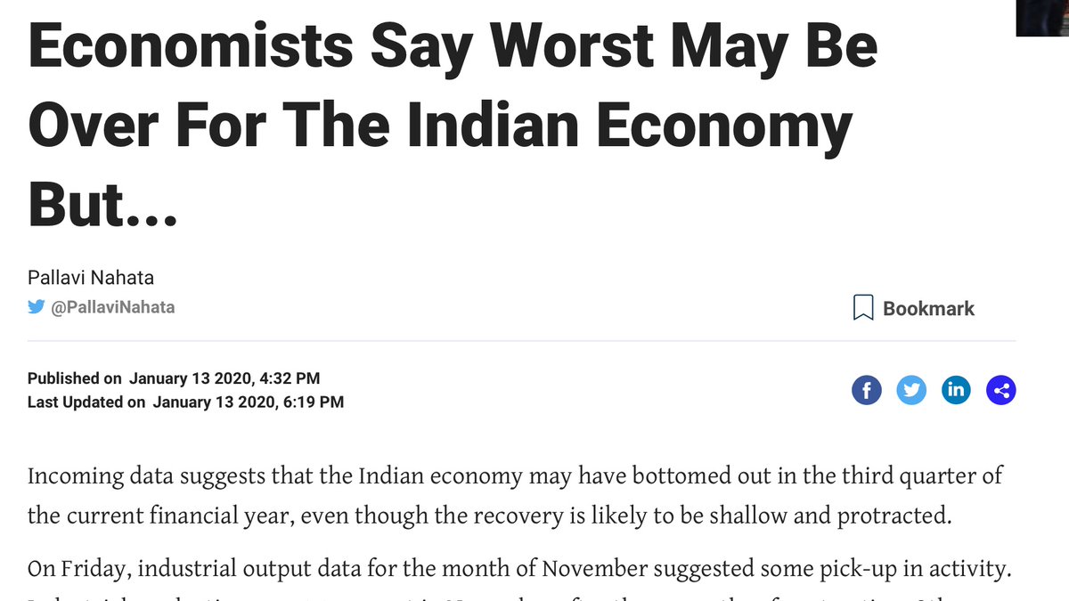 Economists again decided to say something about the economy."Worst may be over.. but..".They were knowledgable earlier. But had become wise by now. They just wrote "but..."