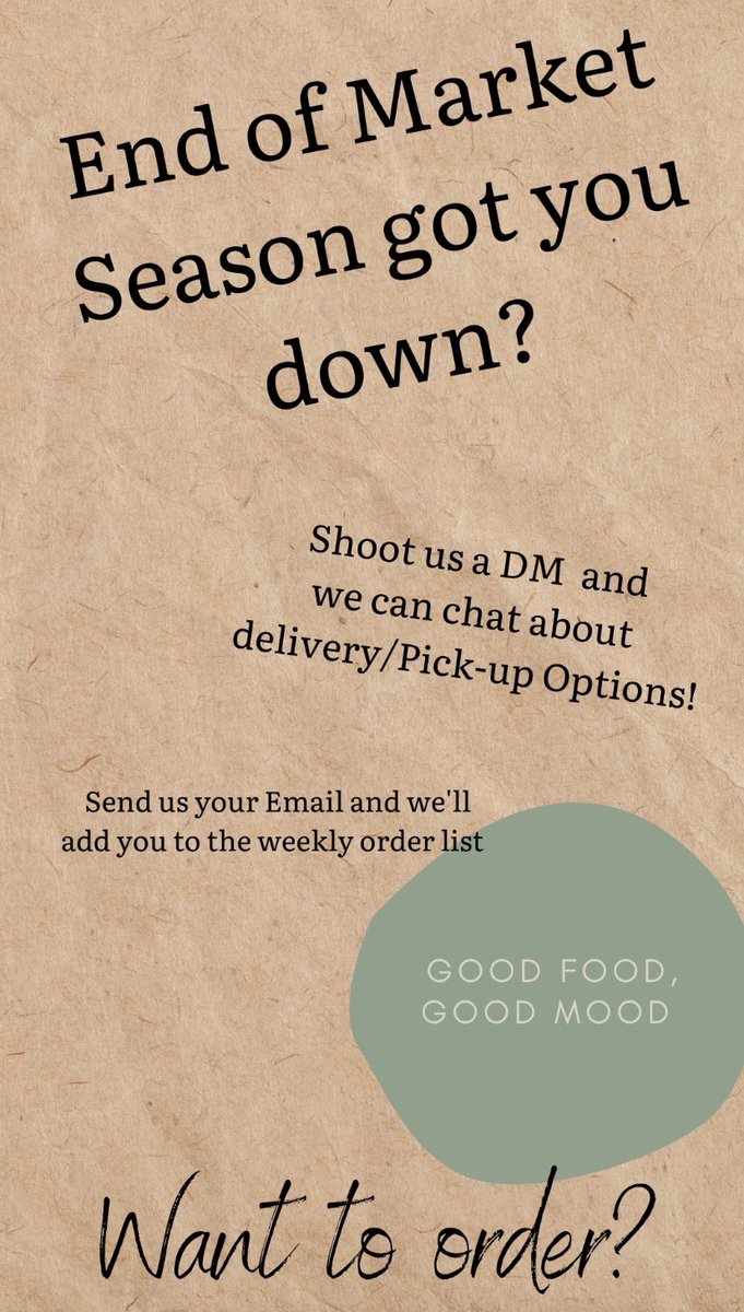 The market season is over, are you still looking for some great fresh &amp; local Hummus?  Flavours this week are: Dill Pickle, Roasted Red Pepper, Black Pepper Lime, Peanut Butter Chocolate, High Energy Power &amp; Spinach Parmesan! DM us about Delivery/Pick-up options!