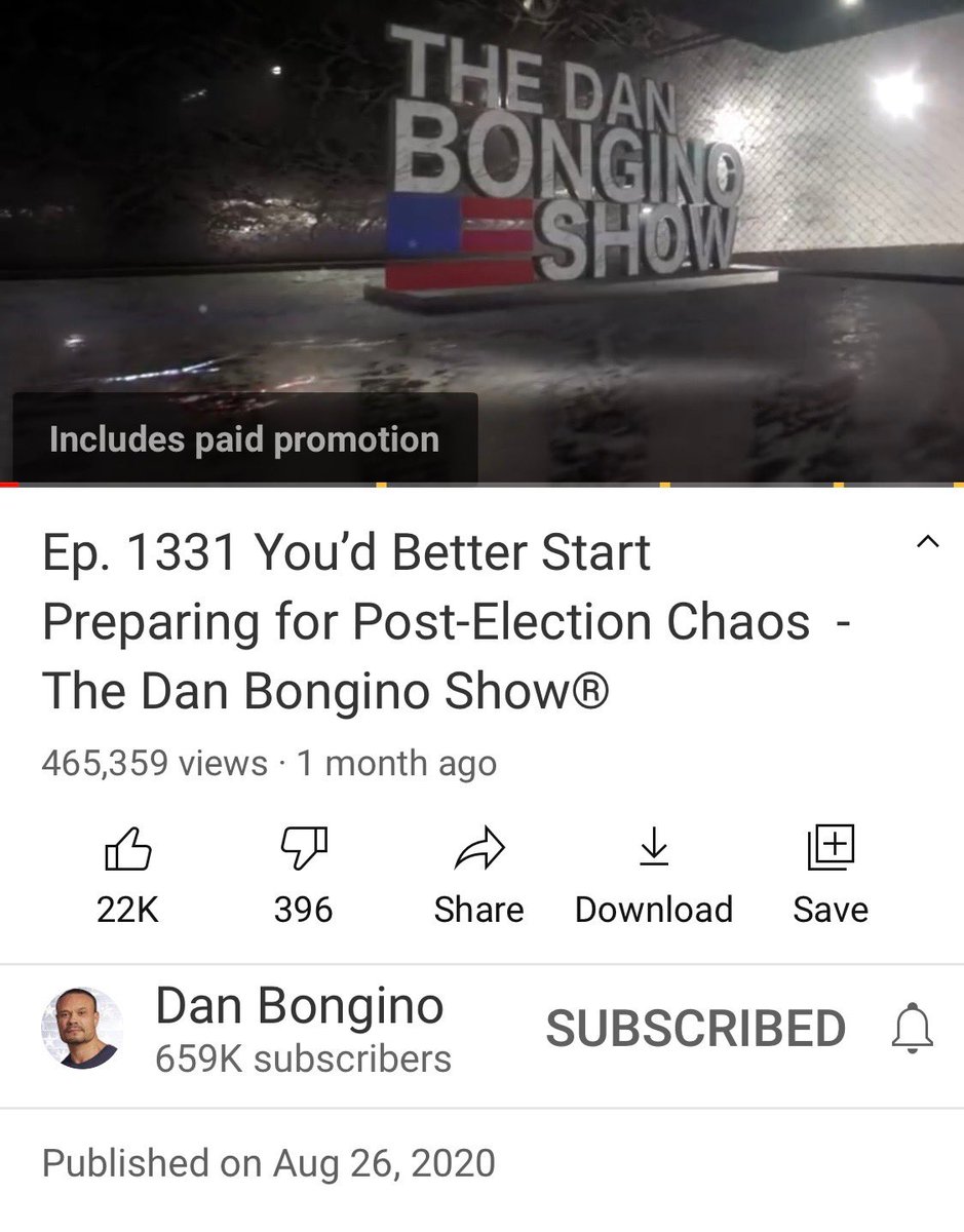 We went back and listened again to  @dbongino show. On 8-26 he announced what he knew about the Transition Integrity Project but on Twitter searches we are only able to see 1 tweet from him on 10-13. Again is Twitter censoring this information? Watch here