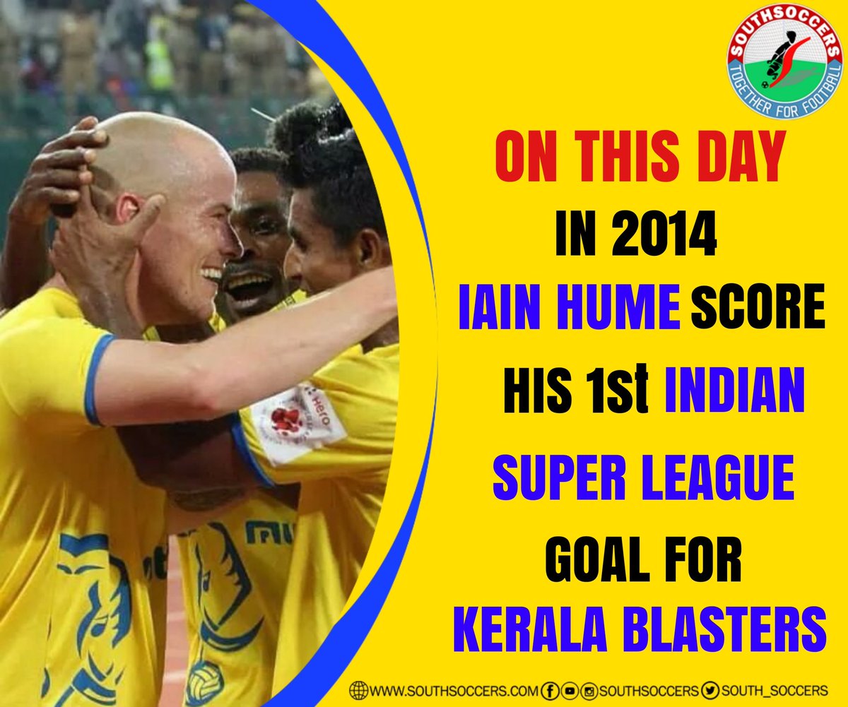 south_soccers's tweet photo. ON THIS DAY 6 YEARS AGO IN 2014 @Humey_7 SCORE HIS 1ST @IndSuperLeague GOAL FOR @KeralaBlasters
#isl #isl2014 #keralablasters #kbfc #indiansuperleague #1stgoalβ½οΈ #canadian #canadaπ¨π¦ #canadianfootball #Legend #hume #iainhume https://t.co/iMWWeTguO7