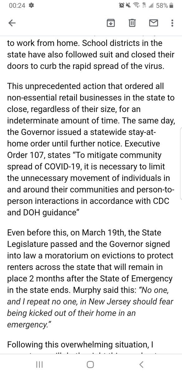 I sent this email reply requesting that no one we dont know be able to come to our home during the pandemic. Signed by all of us and Instructed upstairs to do the same.