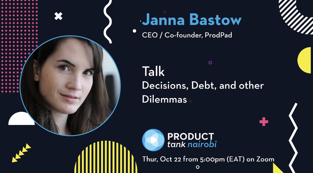 Today, <a href="/simplybastow/">Janna Bastow simplybastow.bsky.social</a> (CEO / Co-Founder of <a href="/ProdPad/">ProdPad 🌟 product software</a> will be speaking to us about decisions and dilemmas that Product Managers face and how to address the uncomfortable topic of working debt, and how to use it to your advantage when making trade-offs.

RSVP: meetu.ps/e/JrWW8/z3Bbr/a