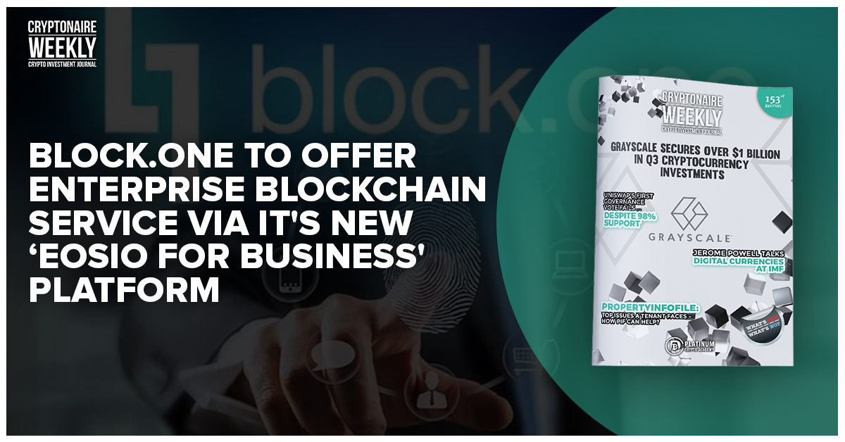 https://t.co/ECXxMjsO2D to Offer Enterprise Blockchain Service Via It’s New ‘EOSIO for Business’ Platform
#Blockchain #Cryptocurrency #EOS #Bitcoin #EOSIO
https://t.co/iQhsLK5hYD https://t.co/bv8BFvQB8A