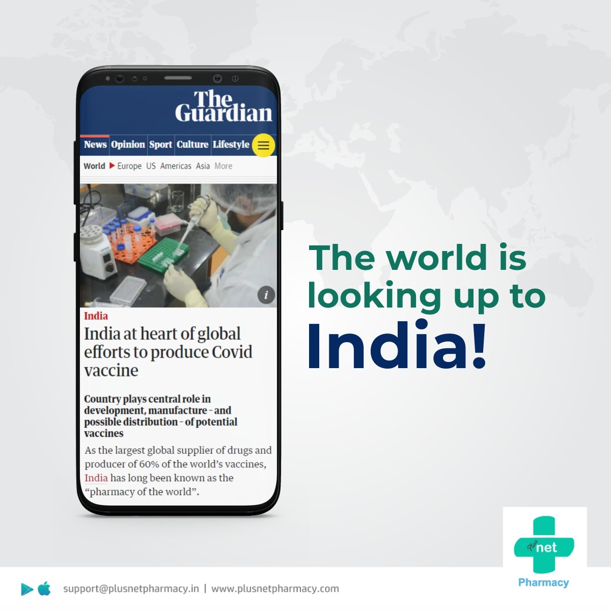 PlusnetPharmacy's tweet photo. India is going to play a very major role in the international fight against COVID-19

#PlusnetPharmacy #Plusnet #Pharmacy #PharmacyHeroes #Medical #Medicines #COVID19 #IndiaFightsCorona #Coronavirus #CoronaCrisis #CoronaVirusUpdate #StrongerTogether #Deliveryathome #QuickDelivery https://t.co/STjuUIfYe1
