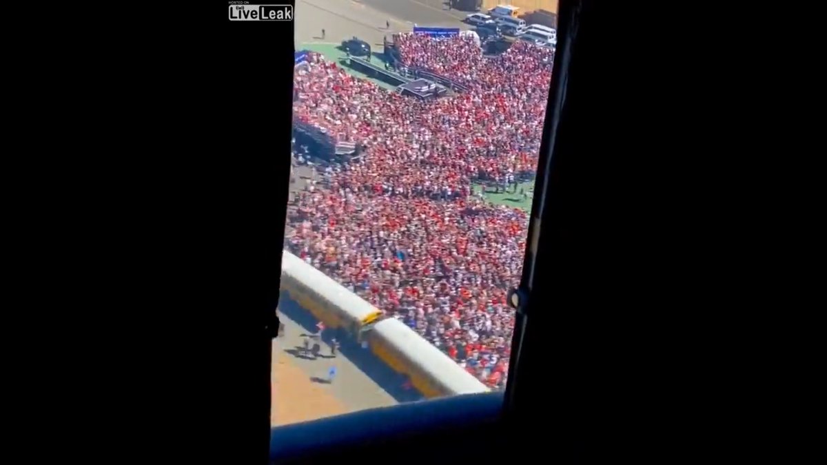 So today Obama the Great complained to 20 carloads of people about Trump's tweeting.AOC said, "Screw it. I'm going into gaming."And here's Trump's Arizona rally. https://www.liveleak.com/view?t=5v4s_1603228399