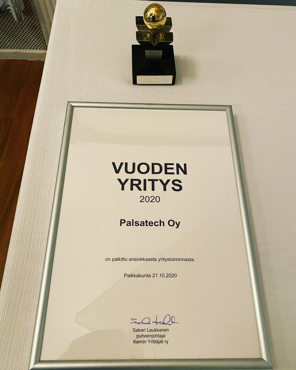Olemme hyvin otettuja tästä huomiosta ja kaikki kunnia yhtiömme loistavalle tiimille ja kaikille yhteistyökumppaneille jotka meitä ovat avustaneet! 🏆 #vuodenyritys #kaivosteollisuus