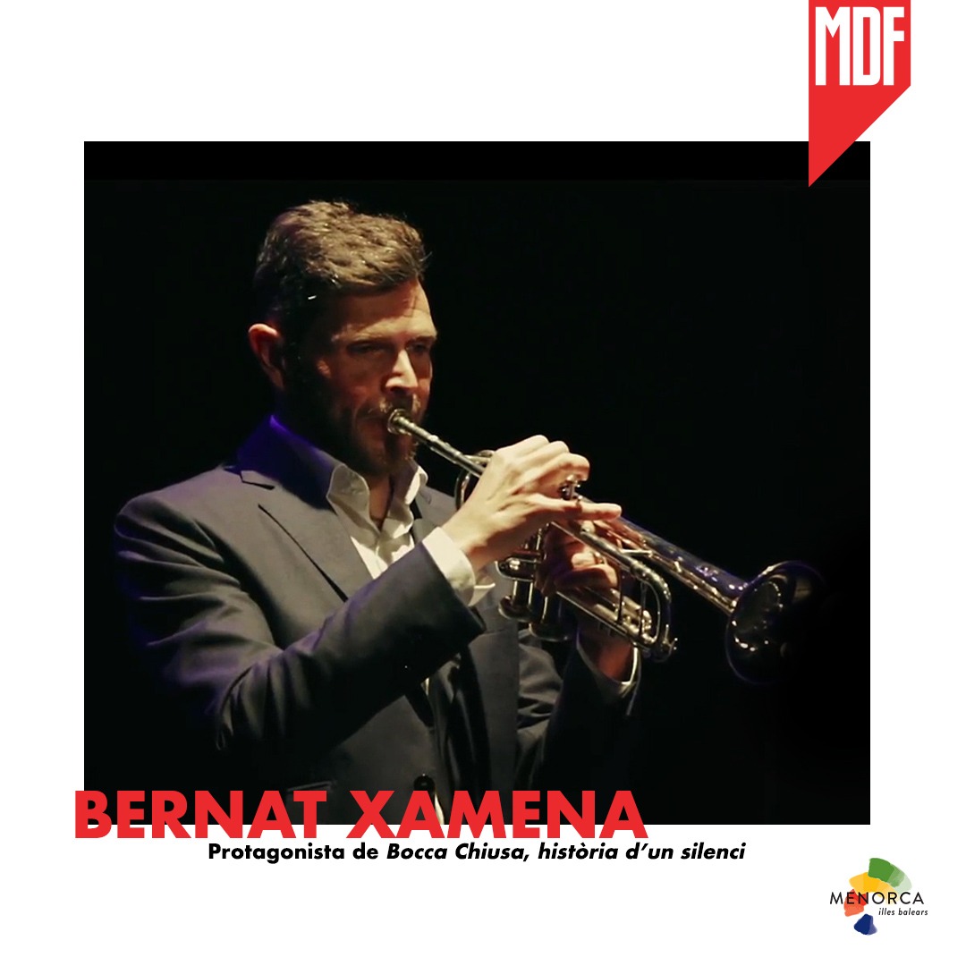 ‼️BERNAT XAMENA al #MDF! 

🙌🏻 Xamena, virtuós de la trompeta i protagonista del documental "Bocca Chiusa", CONFIRMA que assistirà a l'estrena a #Menorca del documental i en el col·loqui. 

👉🏻 30/10, 20:30 h.

🖱️Reserva a: MENORCADOCFEST.COM/RESERVES

#MDF #CinemaDocumental