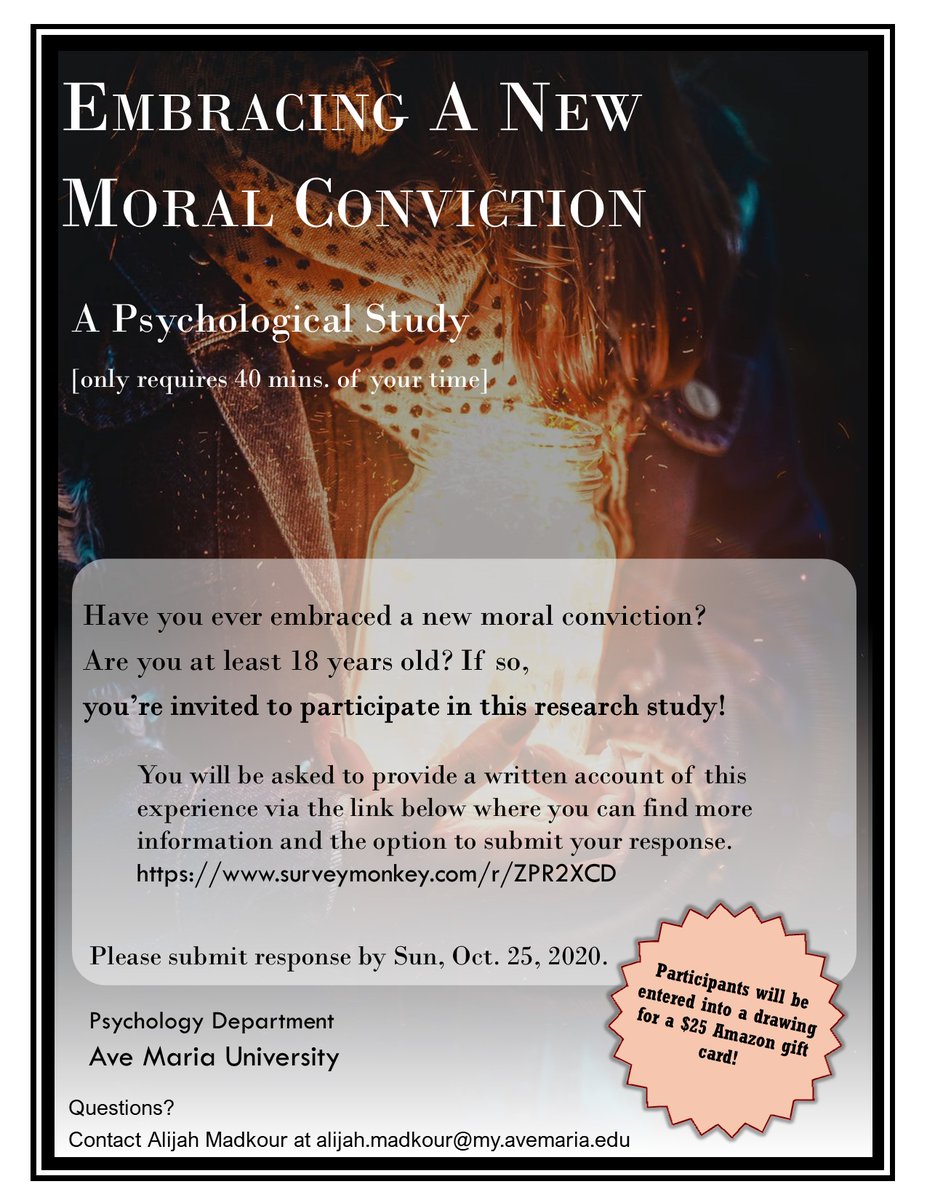 FlickerOnAHill's tweet photo. Would you like to participate in this psychological research study? Please follow this link for more info. and to submit a response. Thank you!

https://t.co/TBC2Gb7jNj https://t.co/Wdkf89s7TS