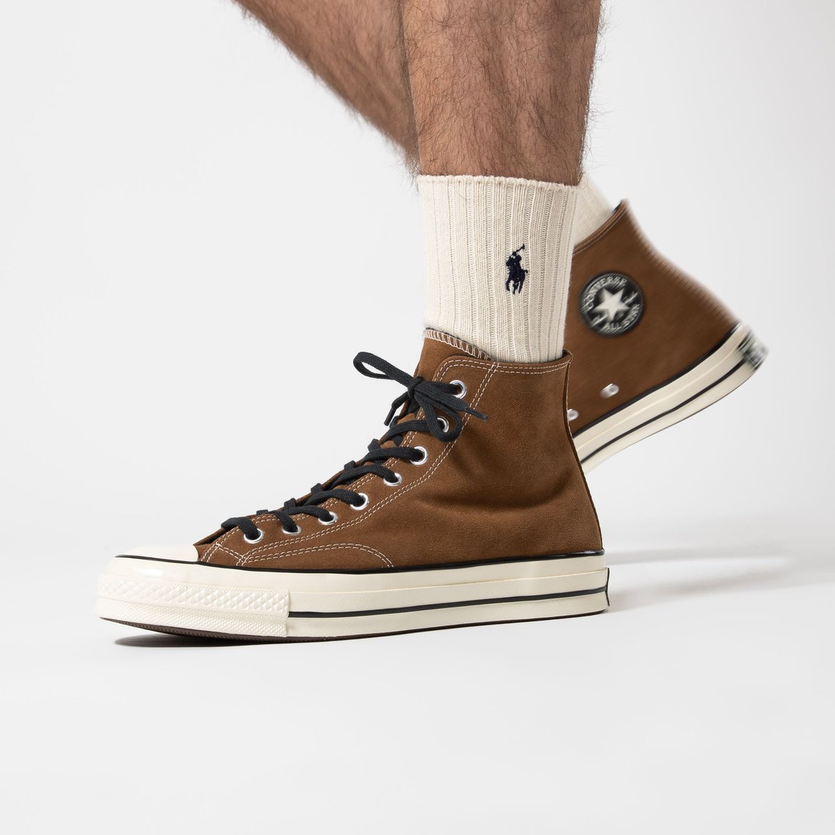 brown platform converse with fur inside