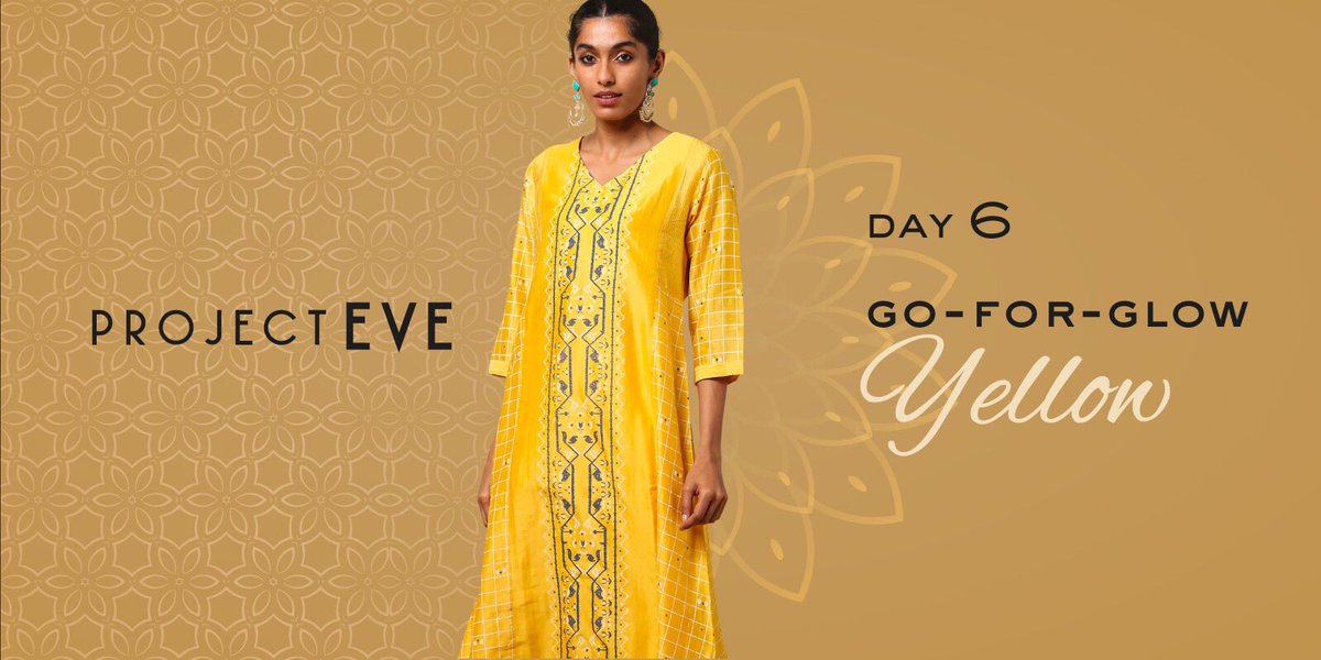 MyProjectEve's tweet image. There’s nothing mellow about this shade of yellow! Today’s Navratri shade is the brightest yellow, and we couldn’t be happier about it. Shop our happy styles at Project Eve. V-Shopping: bit.ly/2AN17zF
#MyProjectEve #Navratri #FestiveColours