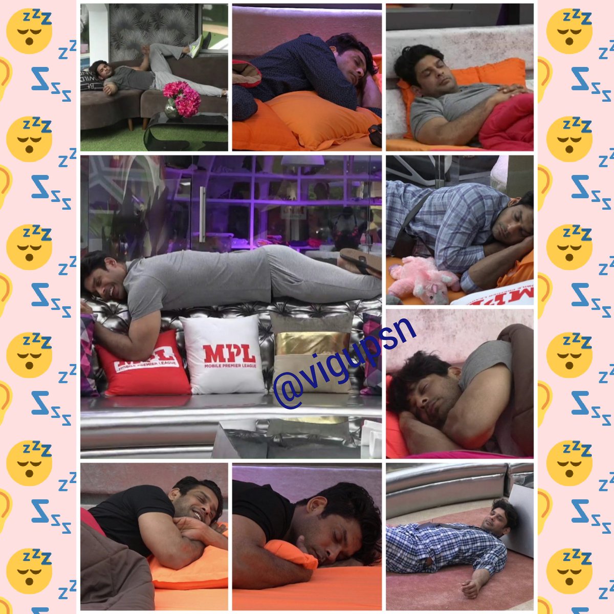 Ooo.. How can I miss ur  @sidharth_shukla cute sleep... We woke up n were eager 4 that wake up song 2 play so that u wud wake up...N lights out 4 u 2 sleep.. N do u knw u used 2 wake up at d middle f d night n do funny n cute gestures... N we  that Sid bhai...4/n