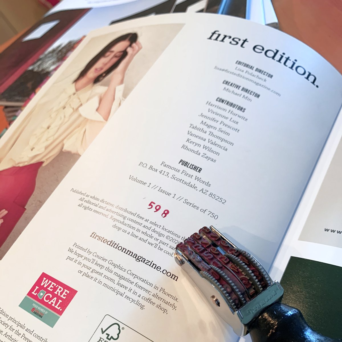 firsteditionmag's tweet photo. Like a limited-edition work of art, each copy of First Edition is numbered by hand. To order a copy of the very collectible ©2020 debut issue, follow link in bio and see DISTRIBUTION. https://t.co/MCkoXvc2D3