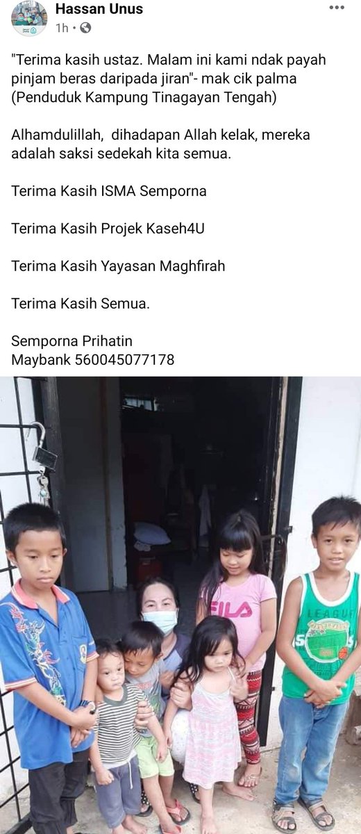 Haziqmahmur90an's tweet photo. aku selalu share saluran bantuan ke Semporna Sabah melalui bro (hasan) adalah sebab aku mmg kenal secara peribadi kesungguhan dan kejujurannya dalam berurusan.
lagi satu, dia ni memang lantang betul dengan 'penguasa' disana. meh aku share sikit kerja2 dia di sana.
#helpSabahNow https://t.co/qxWzKl8Ce9