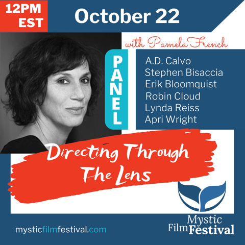 MysticFilmFest's tweet photo. Directing Through The Lens Panel Discussion on 10/22 from 12-1:30PM ET hosted by Pamela French and featuring panelists @adcalvo #stephenbisaccia @ErikCBloomquist #robincloud #aprilwright @LyndaReiss2 
Watch here: https://t.co/RTGVSYPwfp
#mysticfilmfest #mysticfilmfest2020 #panel https://t.co/PXvcRMi6QN