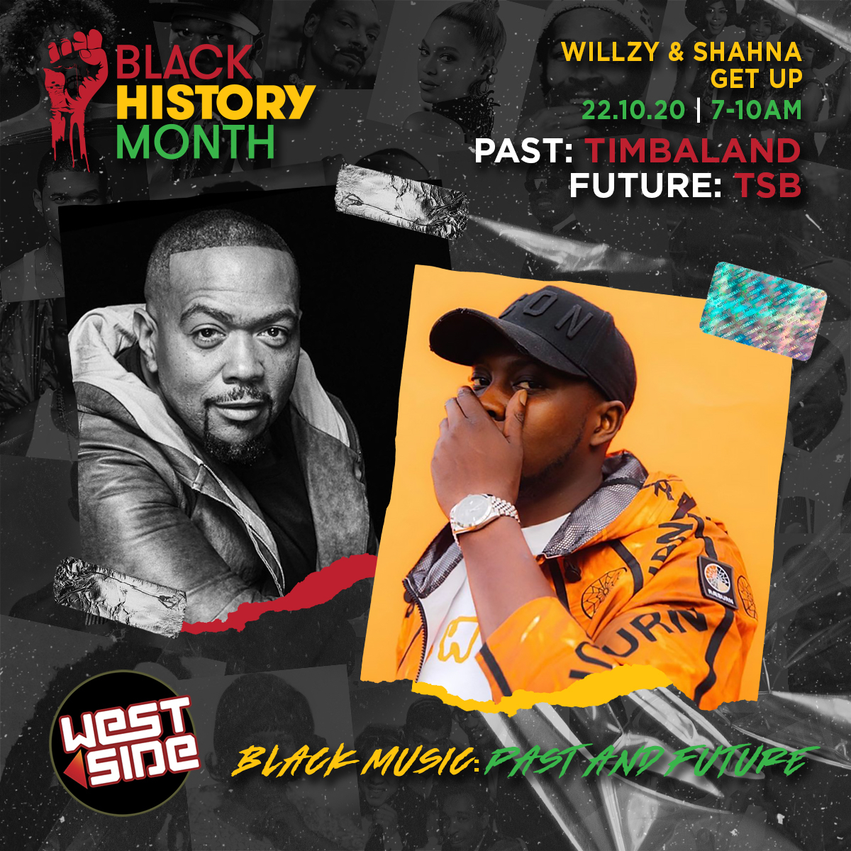 thisiswestside's tweet photo. #BlackHistoryMonth Day 22

Black Music: Past and Future 

Paying respect to the legend that is @Timbaland and looking to the future w/ @_TSBOY 
 
#GetUp w/ @KalexWzy @ShahnaSays 7-10am

https://t.co/D2jNArXrtY https://t.co/esn9856Ekv