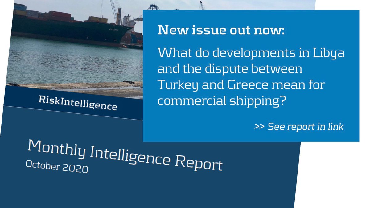 riskstaff's tweet photo. How do recent events in Libya and the Mediterranean affect #maritime #security and commercial #shipping? Our October Intelligence Report assesses the area and its atypical security threats; migration from #Libya and #GPSinterference:
Get your copy -->> https://t.co/Tw6x6InIcZ https://t.co/iPt2onaCVy