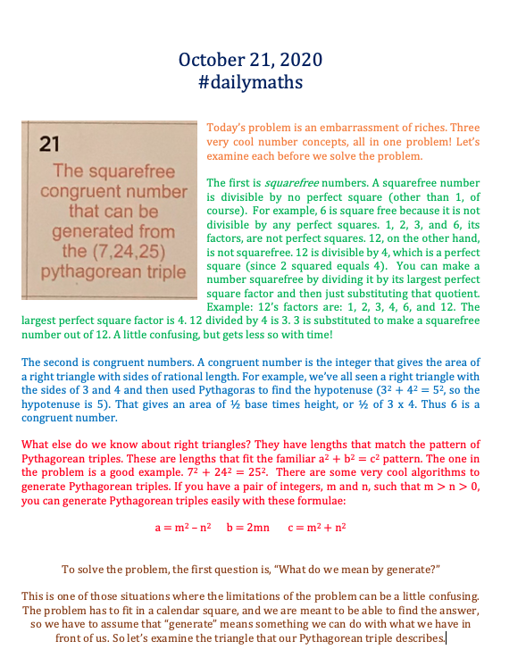 Your Daily Epsilon of Math on Twitter: 